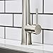 Hotis Commercial Stainless Steel Lead-Free Two Lever Two Hole Gooseneck High Arc Two Handle Kitchen Sink Faucet, Kitchen Faucet