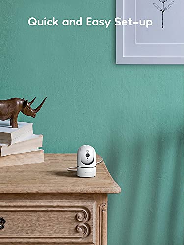 Winees Baby Kamera, 1080P WLAN Überwachungskamera Innen ip Haustier Kamera mit Zwei-Wege-Audio und Nachtsicht, uberwachungskamera Uterstützt Bewegungserkennung, App Kontrolle mit Alexa, Google Home