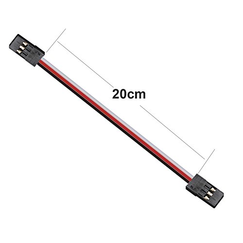 image for RAYSUN 10Pack 20cm 3Pin JR Servo Extension Lead Wire Cable Male to Mal