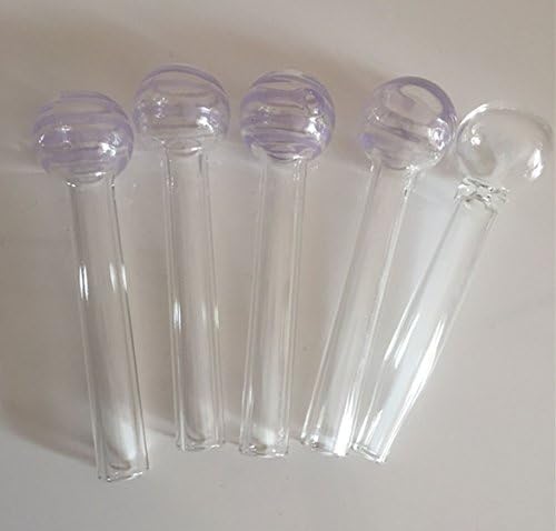 4" Thick Stained Glass Striped Oil Burner Glass Items 5PC/Lot (Purple)