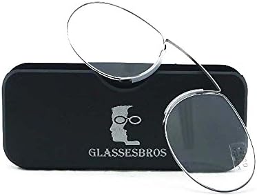 GLASSESBROS Pince Nez Style Nose Resting Pinching Reading Glasses Readers for Men and Women to go everywhere