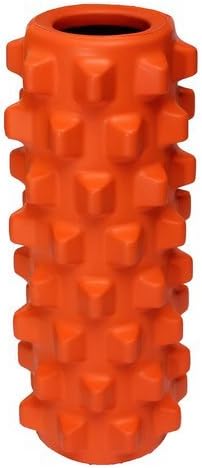Adahill(TM) 30x15cm EVA Grid Foam Massage Roller Yoga Pilates Fitness Physiotherapy Rehabilitation (Orange)