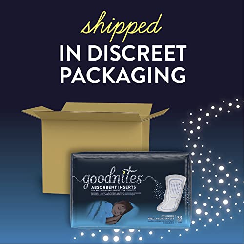 Goodnites Absorbent Bedwetting Underwear Inserts/Pads for Boys, Moderate Absorbency, 33 Count