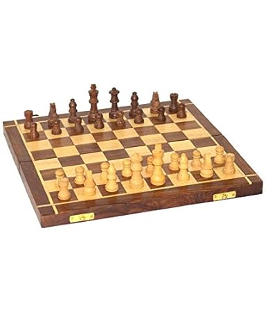 Giftoshopee Wood Folding Chess Board Handmade Game,