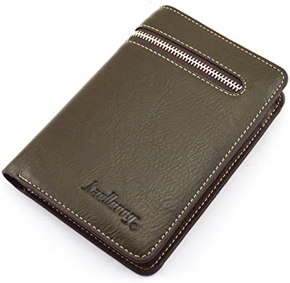IU COMP Baellerry Men's Vintage Bifold Middle-long Vertical Wallet Army Green