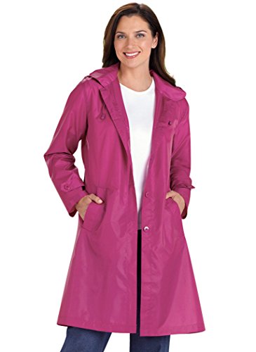 AmeriMark Women's Packable Raincoat - Large / 14-16 - Fuchsia