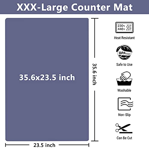 Ewen 35.6x23.5 Inch Large Silicone Mat Heat Resistant Silicone Baking