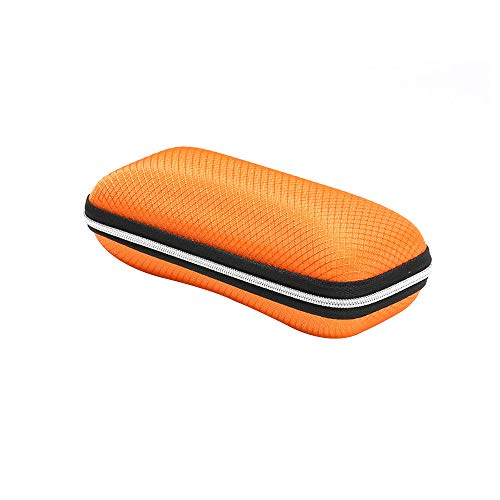 Sunglasses Eyeglasses Zipper Hard Case Protective Box Portable Square Eyes Glasses Bag (Orange, 16x7x6cm(LxWxH))