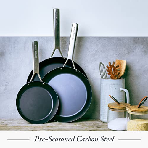 Merten & Storck PreSeasoned Carbon Steel Pro Induction 10" Frying Pan Skillet, Oven Safe