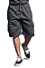 Victorious Men's Solid Fleece Cargo Shorts DFP1 - Charcoal - Large