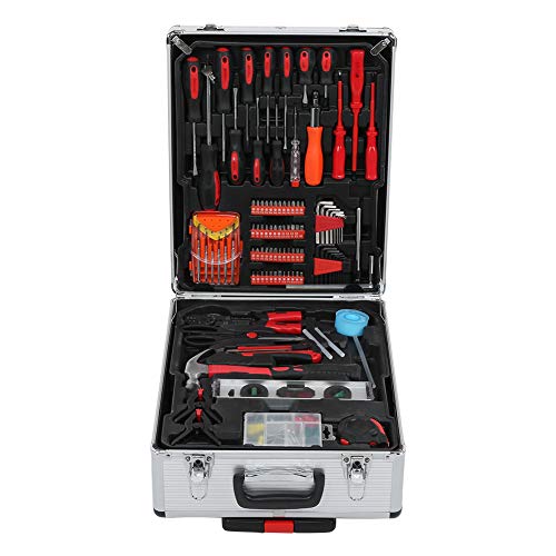 Werkzeugkoffer, 186-teiliges Werkzeug Set Mit Rollendem Werkzeugkasten, Werkzeug-Trolley, Haushaltszange…