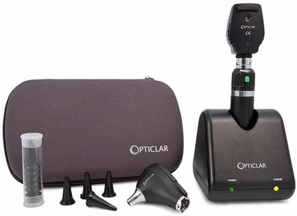 Opticlar 100.025.010W S1 Practice LED Diagnostic Set - E Composite Rechargeable Handle, Single Port Charger, Welch Allyn Tip Compatible