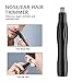 CNAIER Nose Hair Trimmer, Electric Nose and Ear Hair Trimmers Clippers Removal Wet/Dry Mute Motor Double-Edge Waterproof Stainless Steel Beard Facial Hair Shaver for Men & Women