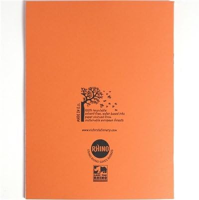Rhino A5+ Exercise Books, 80-Page / 8mm Lined with Margin Paper Notebook, 10-Pack, 9 x 7 Writing Book - Image 5