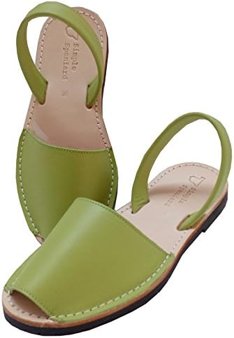 Simple Spaniard Casual Comfortable Slim Walking Green Avarcas Sandals (US 9)