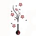 3D Wall Stickers, DIY Vase Flower Tree Crystal Arcylic 3D Wall Stickers Home Livingroom Decoration 80X40cm