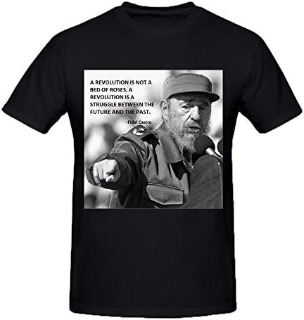 Design fidel castro qutes Mens T-shirt Cotton O neck