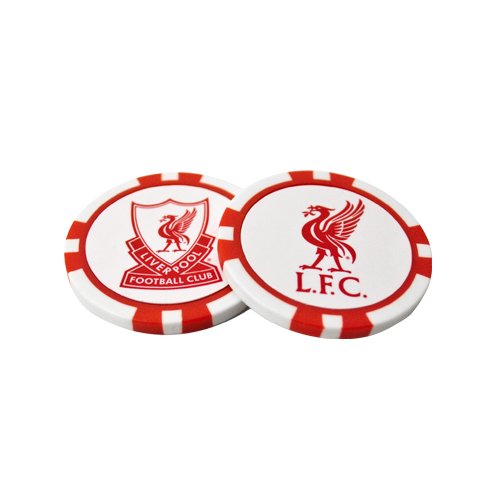 Liverpool Fc Poker Chip Ball Marker 2-pack - White/red