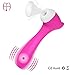 Sucker & Vibrator, Waterproof Rechargeable G Spot & Nipple & Clitoris Stimulator, 11 Powerful Vibrating Modes Sex Toy (Pink)