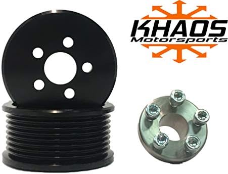 Supercharger Blower Pulley Kit Compatible with Ford F150 SVT Lightning/Harley Davidson/Mustang Cobra 2.7" 2.8" 2.9" 3.0" 3.1" 3.2" (2.8" With Stainless Hub)