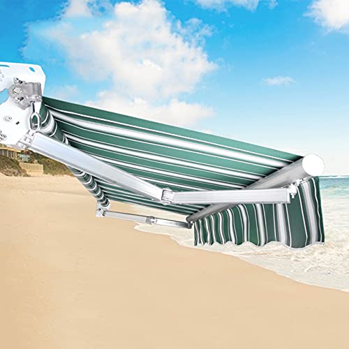 DNNAL Einziehbare Baldachin-Markise, wasserdichte Markise Sunshade Shelter mit manueller Kurbelgriff für Haustür…