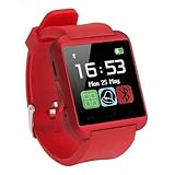 Bluetooth Smart Watch, Aosmart U8 Smartwatch for Android Smartphones - Red