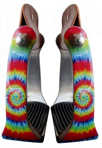 Showman Pony/Youth Rainbow Tye Dye Print Western Aluminum Stirrups! New Horse TACK!