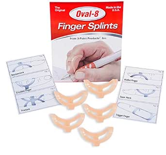 3 Point Products Oval-8 Finger Splint, Combo Pack, Sizes 6 To 10, 0.6 Ounce (847208002180)