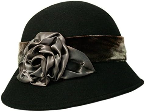 Toucan Hats. Silk Ombre Flower. Black, one size