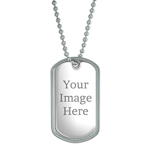 Graphics and More Self-eez(TM) Custom Personalized Dog Tag with Chain