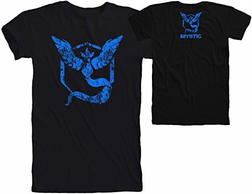 Pokemon Go Team Mystic Pokeball Black Tee S-3XL (XL)