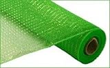 Metallic Poly Deco Mesh - Lime Green/Lime Green Metallic Foil