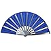 Blue Stainless Steel Tai Chi Kung Fu Fan With Double Dragon Design (Ssangyong fan)