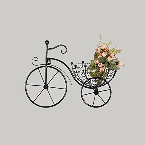 European style iron Hanging flower creative bike Living room Balcony Hanging flower pot Garden small flower basket-C