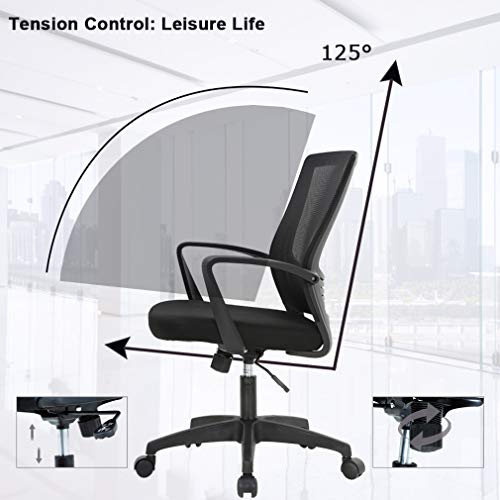 4 Ergonomic+Computer+Office+Midback+Chair