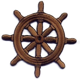 Ships Wheel Iron-on Embroidered Patch