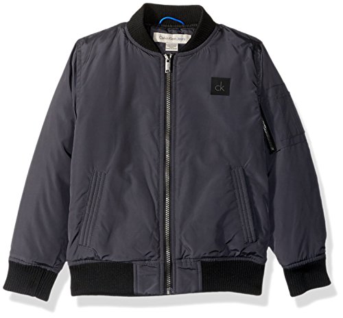 Calvin Klein Boys' Big Aviator Jacket, Dark Grey, Small