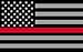 Subdued US Flag Reflective Decal with Thin Red Line 4