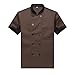 Chef Jackets Waiter Coat Short Sleeves Underarm Mesh Size L (Label:XXL) Brown
