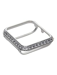 Callancity   Carcasa para Apple Watch Serie 3 Serie 2 Serie 1 (tamaño grande, 0.118 in), diseño de diamantes de imitación, 42 mm