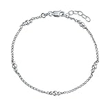 Christmas Gifts Ankle Bracelet 925 Silver Ball Jewelry Beaded Summer Anklet