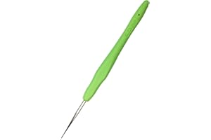 Hobekoee 0.75mm Lace Crochet Hook Ergonomic Handle for Arthritic Hands Soft & Smooth Knitting Needles for Beginners and Crocheting Yarn