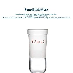 StonyLab Glass Straight Inlet Adapter with 24/40