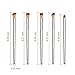 FIXBODY Makeup Brush Sets - 10 PCS Wood Handle Soft Synthetic fiber hair Kabuki Powder Blush Liquid Eyeliner Eyeshadow Lip Eyebrow Brush (Silver)