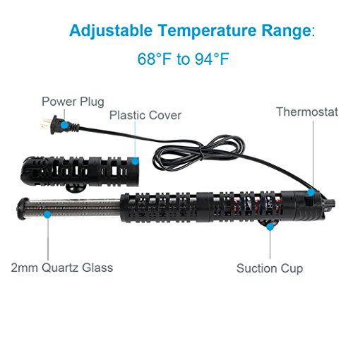 image for Soyon Aquarium Heater 100W, 10 Gallon-30 Gallon Fish Tank Heater Adjus