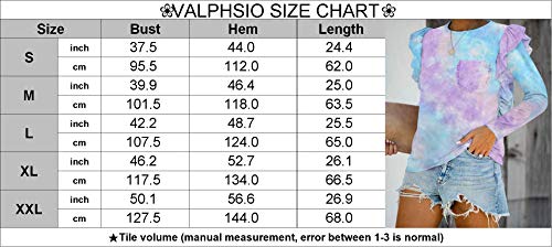 Valphsio Womens Long Sleeve Henley Shirts 1/4 Button Ruffle Tops with Pocket (X-Large, Z-Pink)