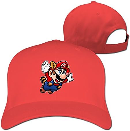 Super Mario Bros Logo Unisex Brim Cap Screen Print Strapback Hat