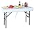 Giantex 4 Foot Party Ice Folding Table Plastic with Matching Skirt White