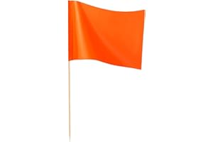 JIZHGRAD Yard Flags, 4x5x10 inch PVC Marking Flags for Lawn, Garden Flags, Survey Flags, Dog Fence Flags,50 Pcs Boundary Marker Flags, Landscape Flags, Irrigation Flags, Match with for Distance