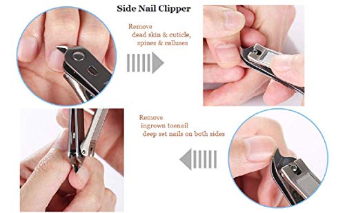 New Style Senior Nail Clippers Set 2-pack, Professional Grade Stainless Steel Manicure Cuticle Tools - Portable Travel Case, Fingernail Toenail Clipper for Men Women,Pedicure Cutter,Beauty Makeup Kit - Thumbnail 4